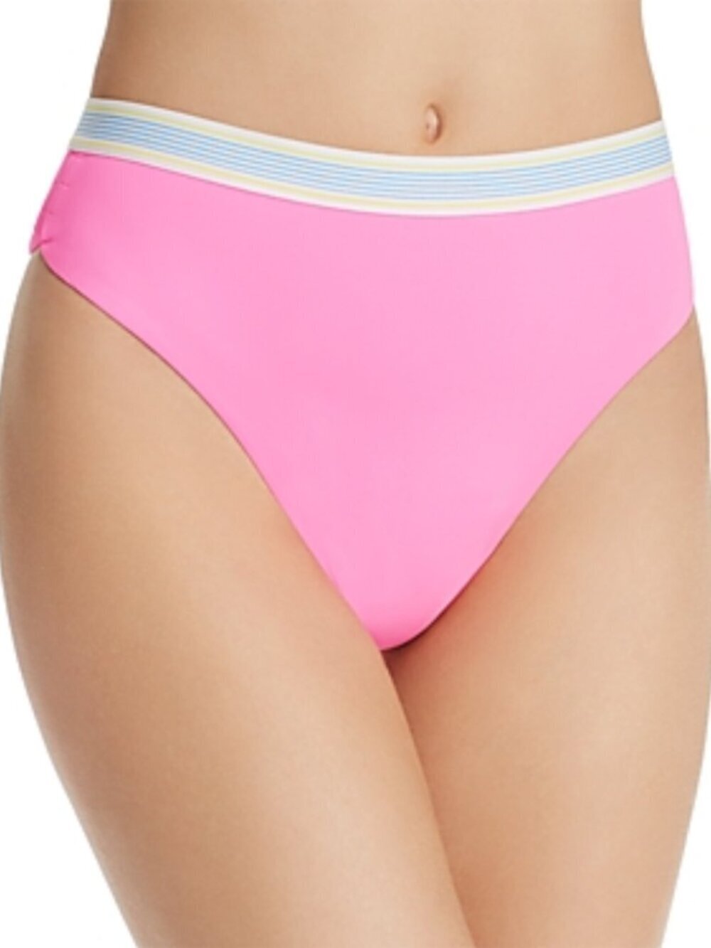 Dolce Vita Fast Lane High-Waist Bikini Bottom Pop Pink Swim Beach Surf Sz M